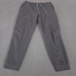 Fabletics Pants Women Large Gray On-Call Scrub Jogger Stretch Pockets Drawstring